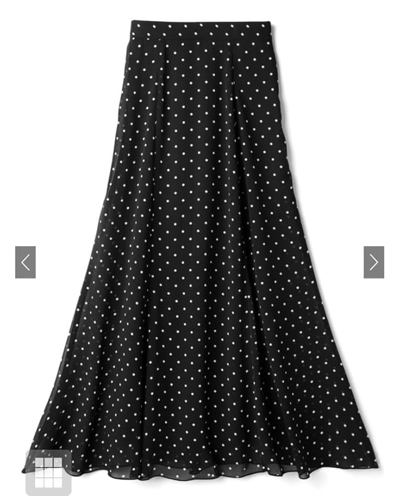 Amazon.co.jp: GRL ドット柄シアーフレアスカート Mサイズ